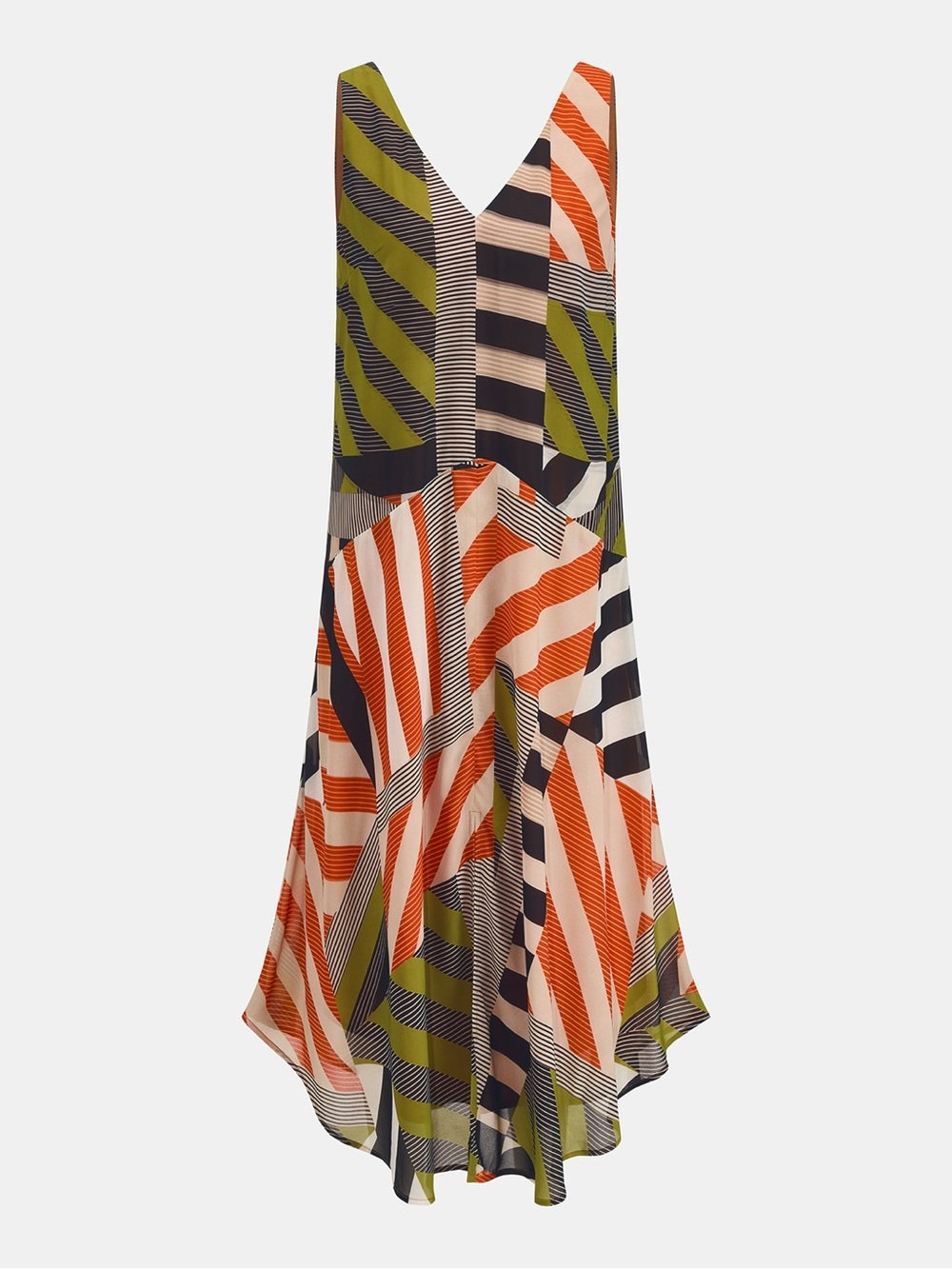 ✨ NWT Colorful Abstract Print Midi Dress | Size Small ✨ - Picture 2 of 13